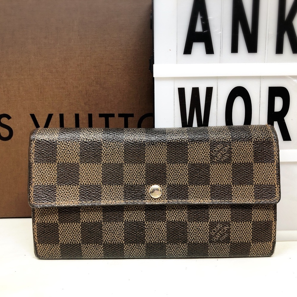 Louis Vuitton Brown Checkered Wallet